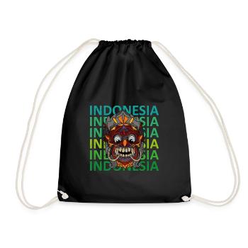 Barong Kultur Maske Indonesien Rangda Volk - Turnbeutel - Schwarz - Vorne