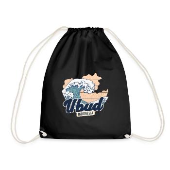 Barong Surfer Board Water Sports Indonesia - Drawstring Bag - black - Front