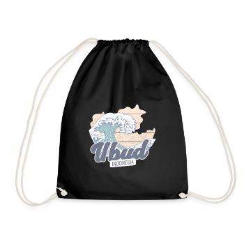 Barong Surfer Board Water Sports Indonesia - Drawstring Bag - black - Front