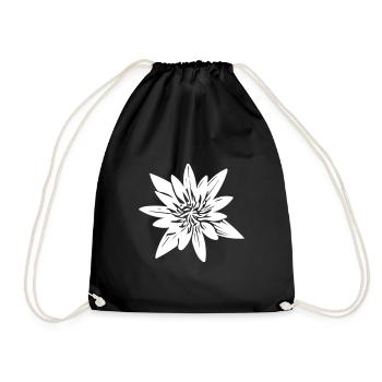 flower - Drawstring Bag - black - Front