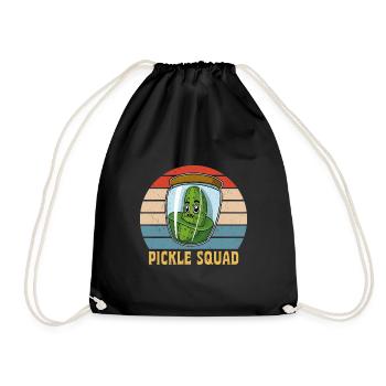 Concombres Nourriture Cornichons Plat Végétalien - Sac de sport léger - noir - Devant