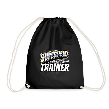 Superheld, clever getarnt als Trainer - Turnbeutel - Schwarz - Vorne