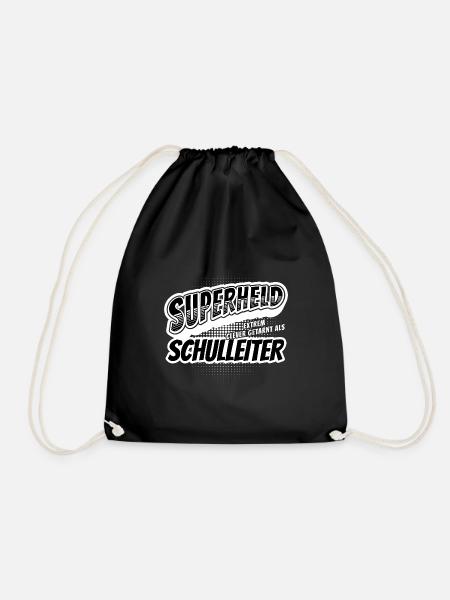 Superheld, clever getarnt als Schulleiter - Turnbeutel - Schwarz