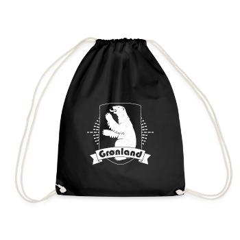 Grönland Dänemark Inuit Religion Thulemand - Turnbeutel - Schwarz - Vorne