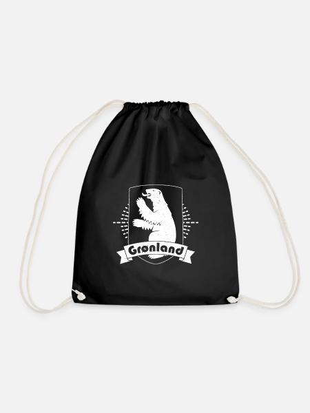 Grönland Dänemark Inuit Religion Thulemand - Turnbeutel - Schwarz