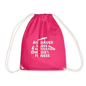 Fitness Sprüche gym Workout training fitness - Turnbeutel - Fuchsia - Vorne