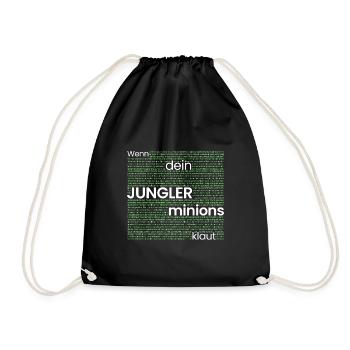 Wenn der JUNGLER minions klaut - Turnbeutel - Schwarz - Vorne
