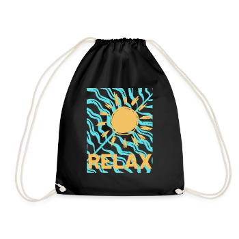 relax - Turnbeutel - Schwarz - Vorne