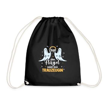 Junggesellinnenabschied Brautjungfer Hochzeit Team - Turnbeutel - Schwarz - Vorne