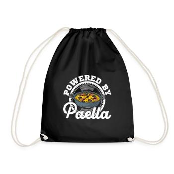 Rice rice dish Spain Paella Valencia saying - Drawstring Bag - black - Front