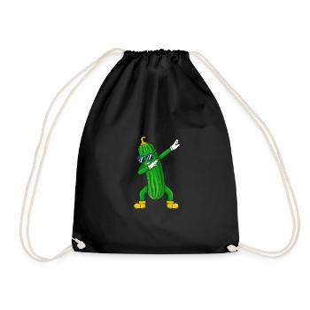Tamponner le concombre Dab Dance Gift Birthday - Sac de sport léger - noir - Devant