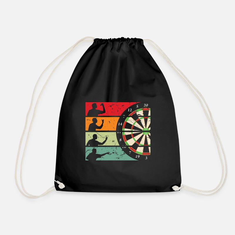 Dart Vintage Dartscheibe Darts Geschenk - Turnbeutel - Schwarz
