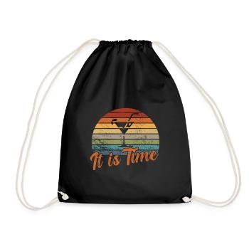 Il est temps / Cocktail - Sac de sport léger - noir - Devant
