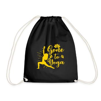 Gone to yoga - Zum Yoga gegangen Yoga T-Shirt - Turnbeutel - Schwarz - Vorne