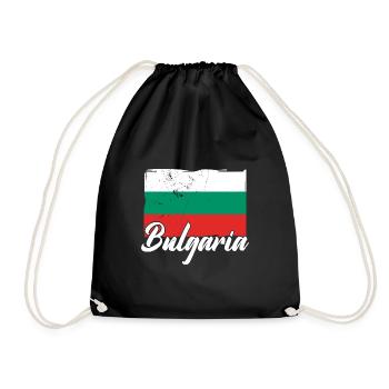 Bulgaria Bulgarian flag Sofia holiday Balkan - Drawstring Bag - black - Front