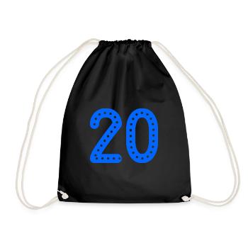20 JAHRE. 20-jähriges JUBILÄUM. JUBILÄUM 20 JAHRE. 20 - Turnbeutel - Schwarz - Vorne