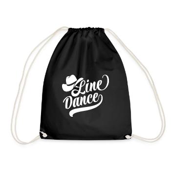 Linedance Fan - Linedancing Country Fan - Gift - Drawstring Bag - black - Front