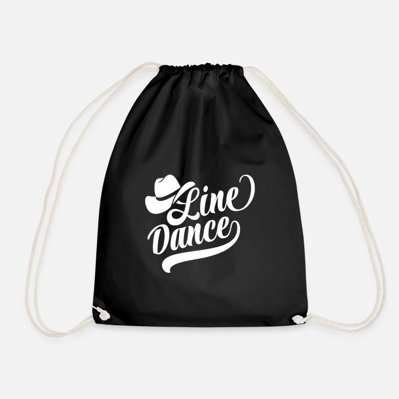 Linedance Fan - Linedancing Country Fan - Geschenk - Turnbeutel - Schwarz