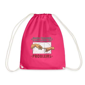 Fibonacci Math Teacher Art Creation - Drawstring Bag - fuchsia - Front