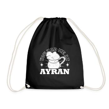 Getränk Türkisch National Ayran Türkei Joghurt - Turnbeutel - Schwarz - Vorne