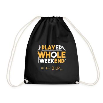 Joué tout le week-end = +- 0 LP. - Sac de sport léger - noir - Devant