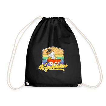 Kasachstan Kasach UdSSR Katze Flagge Normaden - Turnbeutel - Schwarz - Vorne