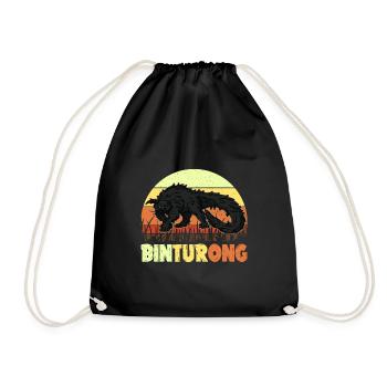 Binturong Asien Natur Borneo Biologie Natur - Turnbeutel - Schwarz - Vorne