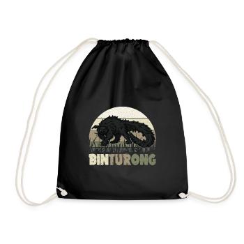 Binturong Asien Natur Borneo Biologie Natur - Turnbeutel - Schwarz - Vorne