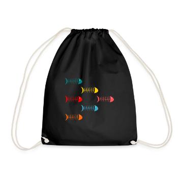 POISSON. POISSON D'AVRIL. VACANCES. ETE. HUMOUR. - Sac de sport léger - noir - Devant