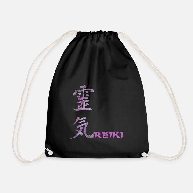 reiki japanisch e 62 - Turnbeutel - Schwarz