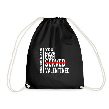 You Have Been Valentined 2 2023 (Valentine's Day) - Drawstring Bag - black - Front