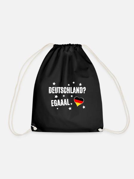 Lustiger Spruch Egal - Turnbeutel - Schwarz