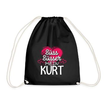 KURT - süss - Turnbeutel - Schwarz - Vorne