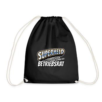Superheld, clever getarnt als Betriebsrat - Turnbeutel - Schwarz - Vorne