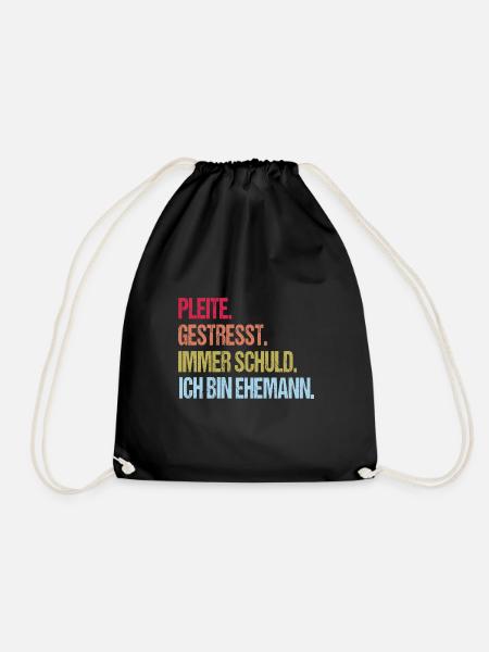 Ich bin Ehemann!!! - Turnbeutel - Schwarz
