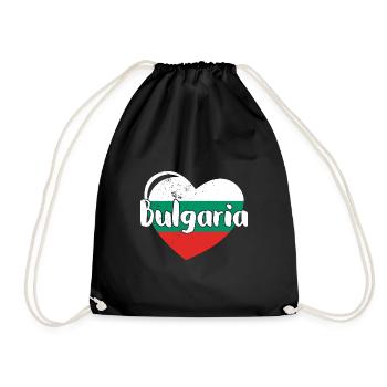 Bulgarien National Flagge Balkan Sofia Urlaub - Turnbeutel - Schwarz - Vorne