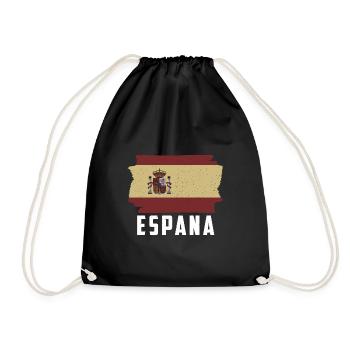 Spanien Souvenir Herkunft National Flagge - Turnbeutel - Schwarz - Vorne