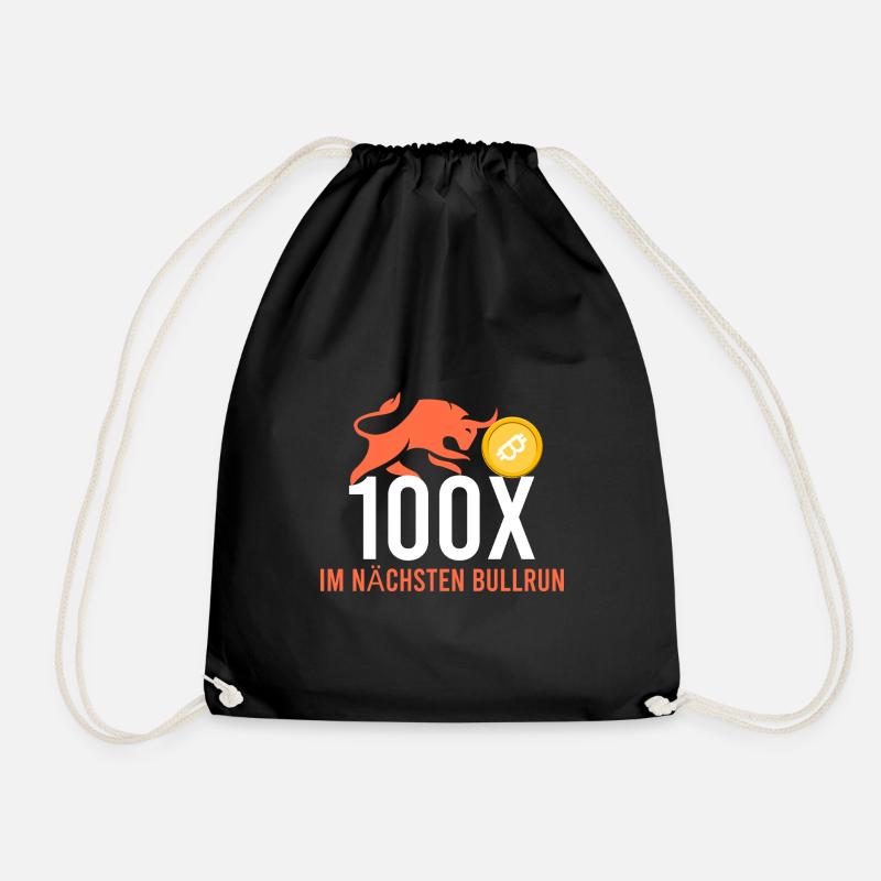 100x im nächsten Bullrun - Turnbeutel - Schwarz