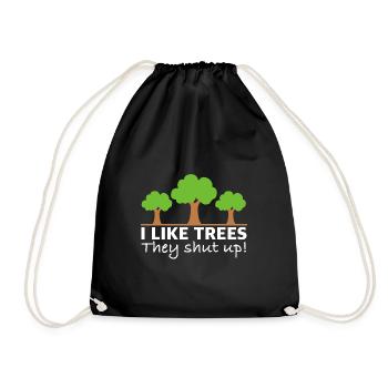 J’aime les arbres qui se taisent | Paroles - Sac de sport léger - noir - Devant