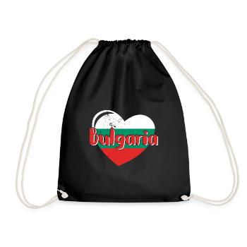 Bulgarien National Flagge Balkan Sofia Urlaub - Turnbeutel - Schwarz - Vorne