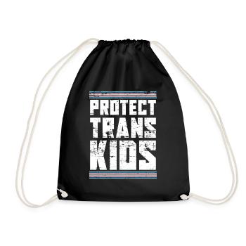 Protect Trans Kids LGBT Transgender - Drawstring Bag - black - Front