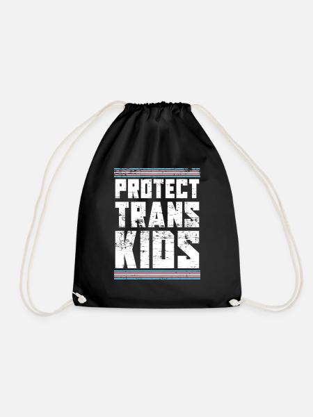 Protect Trans Kids LGBT Transgender - Turnbeutel - Schwarz