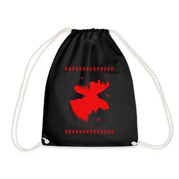 Elk Christmas Reindeer Deer - Sac de sport léger - noir - Devant