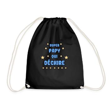 Super papy qui déchire - Sac de sport léger - noir - Devant