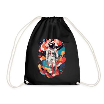 Astronaut - Drawstring Bag - black - Front