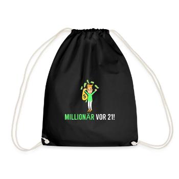 Millionnaire devant 21 ! - Sac de sport léger - noir - Devant