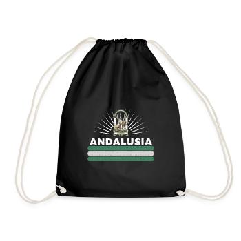 Andalusien autonome Gemeinschaft Spanien - Turnbeutel - Schwarz - Vorne