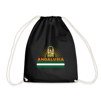 Andalusien autonome Gemeinschaft Spanien - Turnbeutel - Schwarz - Vorne