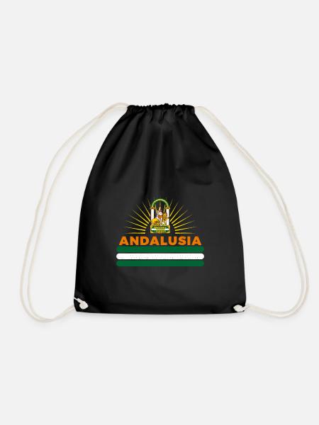 Andalusien autonome Gemeinschaft Spanien - Turnbeutel - Schwarz