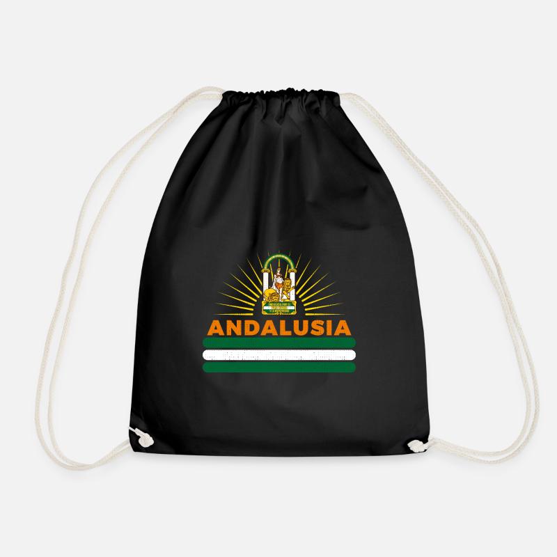 Andalusien autonome Gemeinschaft Spanien - Turnbeutel - Schwarz